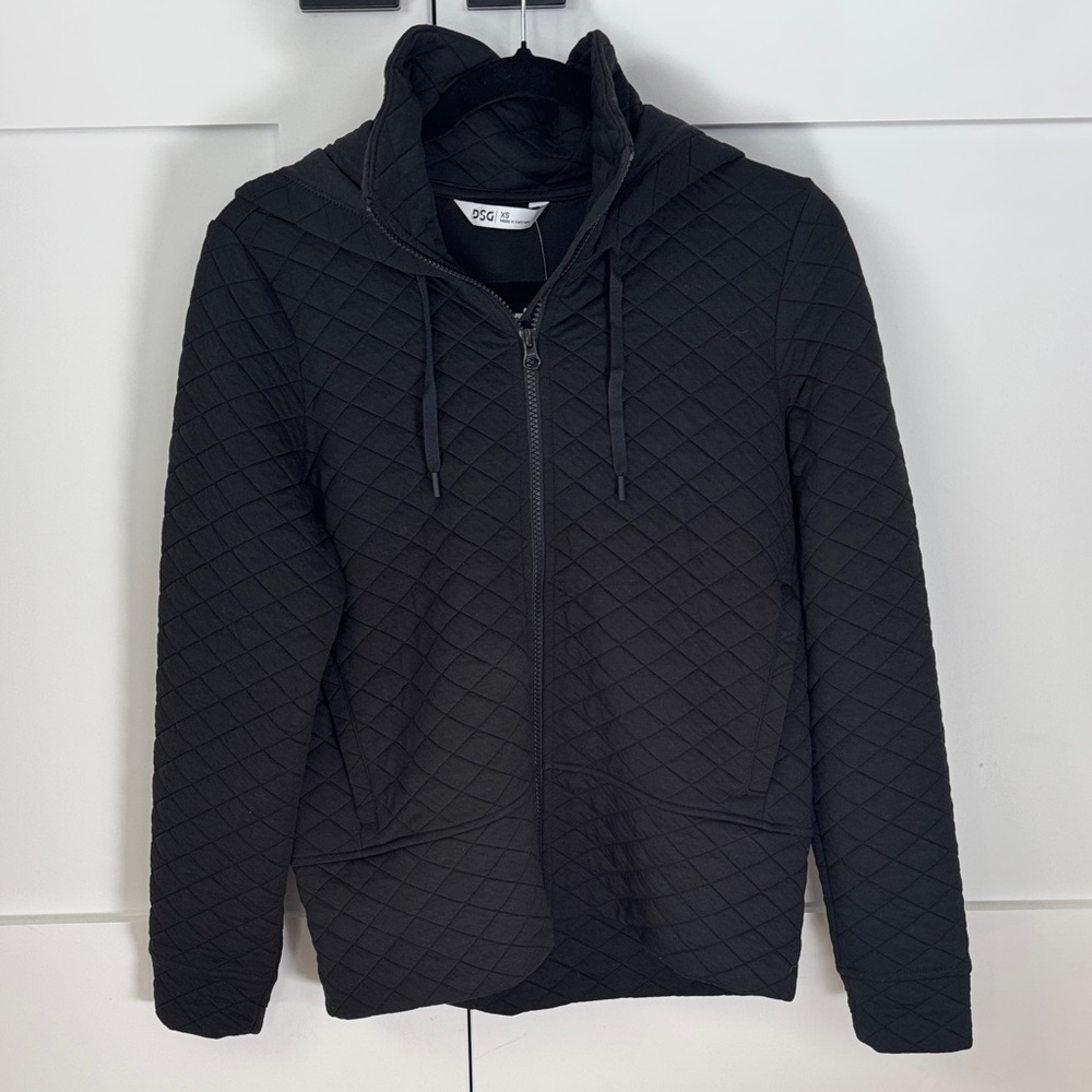 Quilted Hooded Zip-Up Jacket